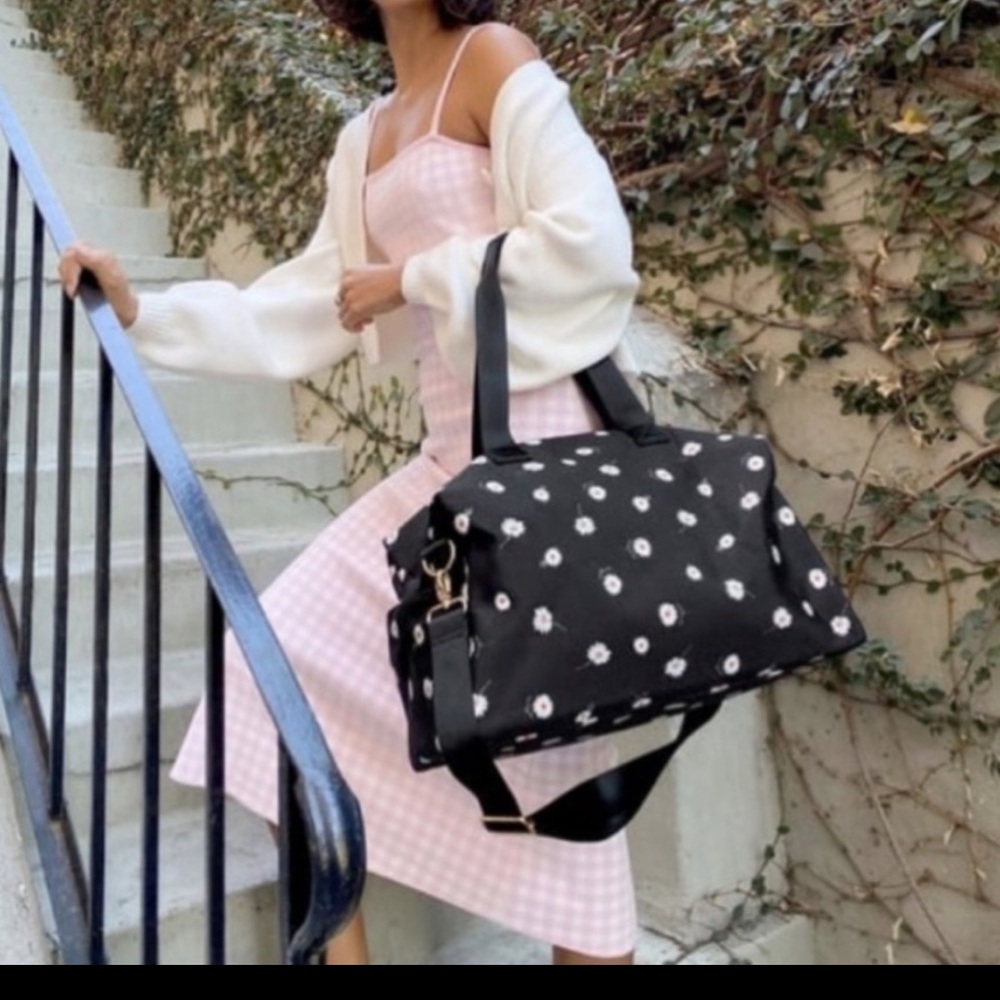 Alice & Olivia Floral Black duffle  Bag NEW